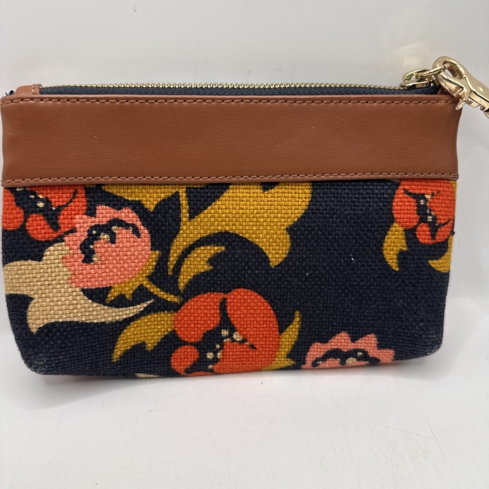 Spartina 449 Waving Girl Tassel Wristlet Floral Wallet Bag Travel - Picture 6 of 12